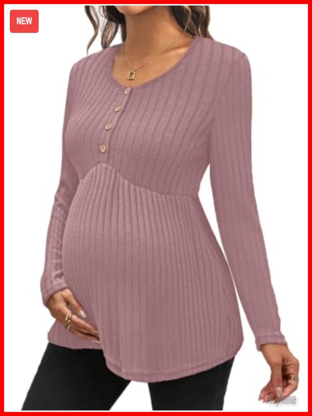Womens Maternity Long Sleeve Henley Nursing Top Peplum Blouse